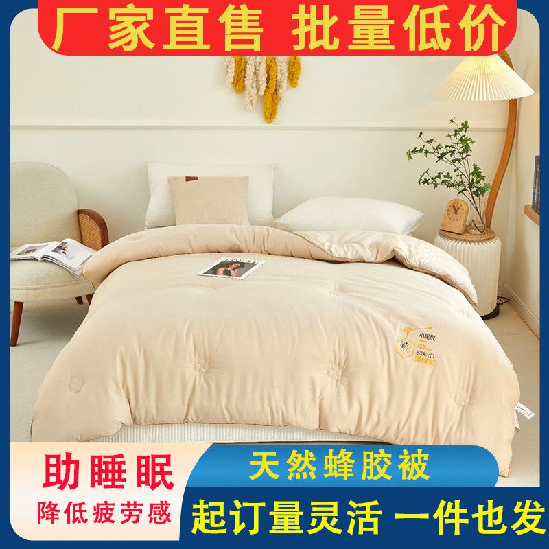 冬季新款亲肤柔软舒适睡眠被子加厚加绒被芯学生宿舍天然蜂胶冬被