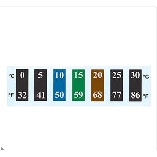 RLC-50-60/90-10测温纸欧米伽热敏标签60-90度可逆温度纸感温纸