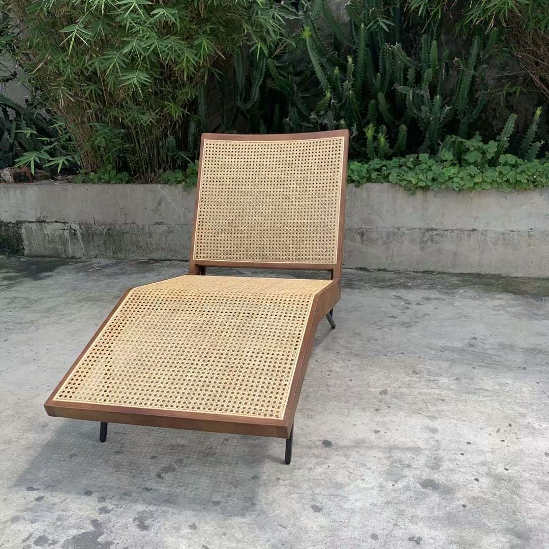 休闲藤编躺椅阳光房躺椅 庭院阳台躺床躺椅 午休折叠便携躺椅