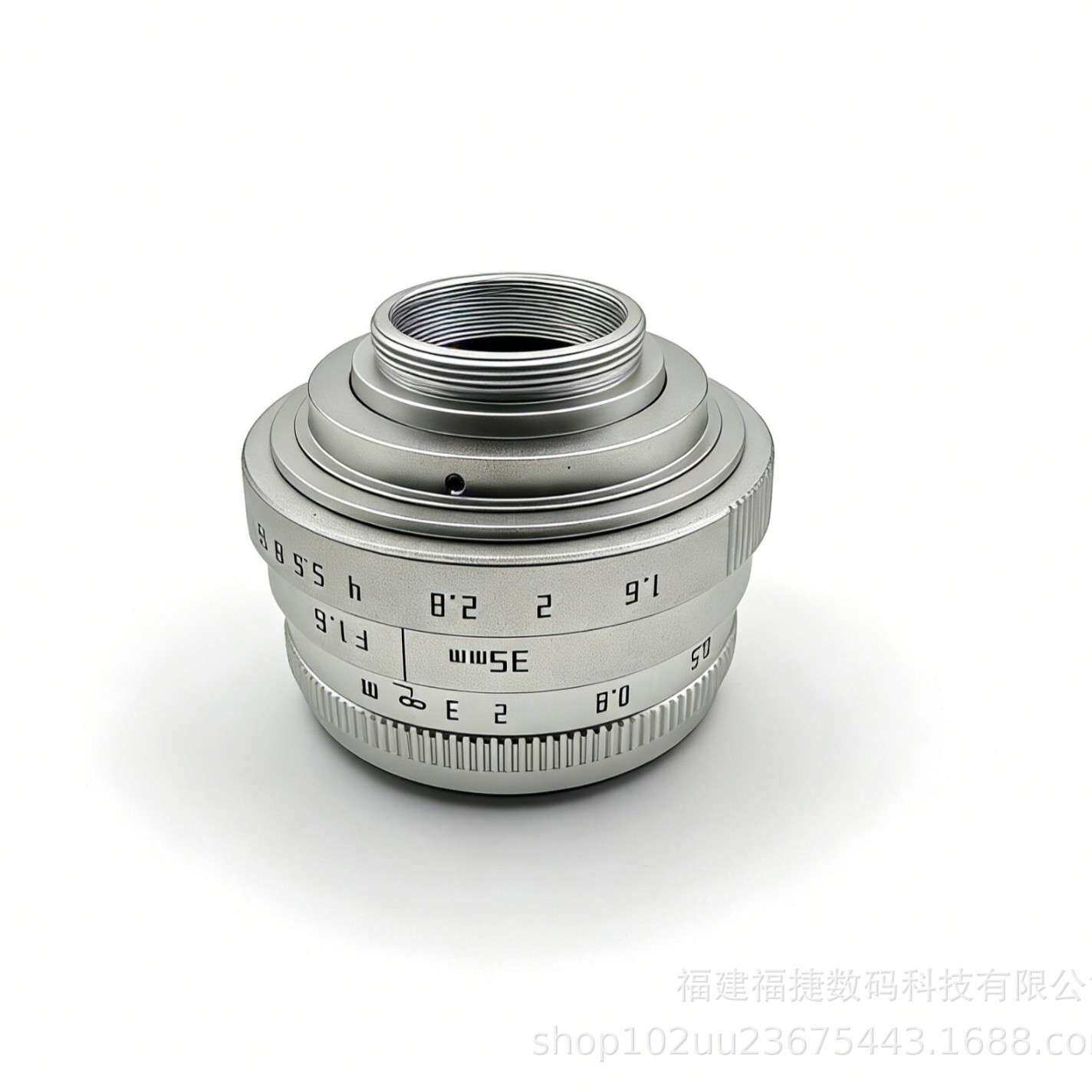C口电影镜头35mm F1.6 黑色/银色定焦人像镜头微单纯手动电影头