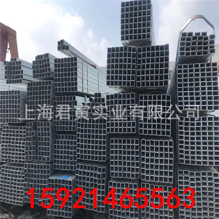 直销 友发热镀锌方管50*100*4 60*120*5 搭建阁楼 横粱杠量大优惠