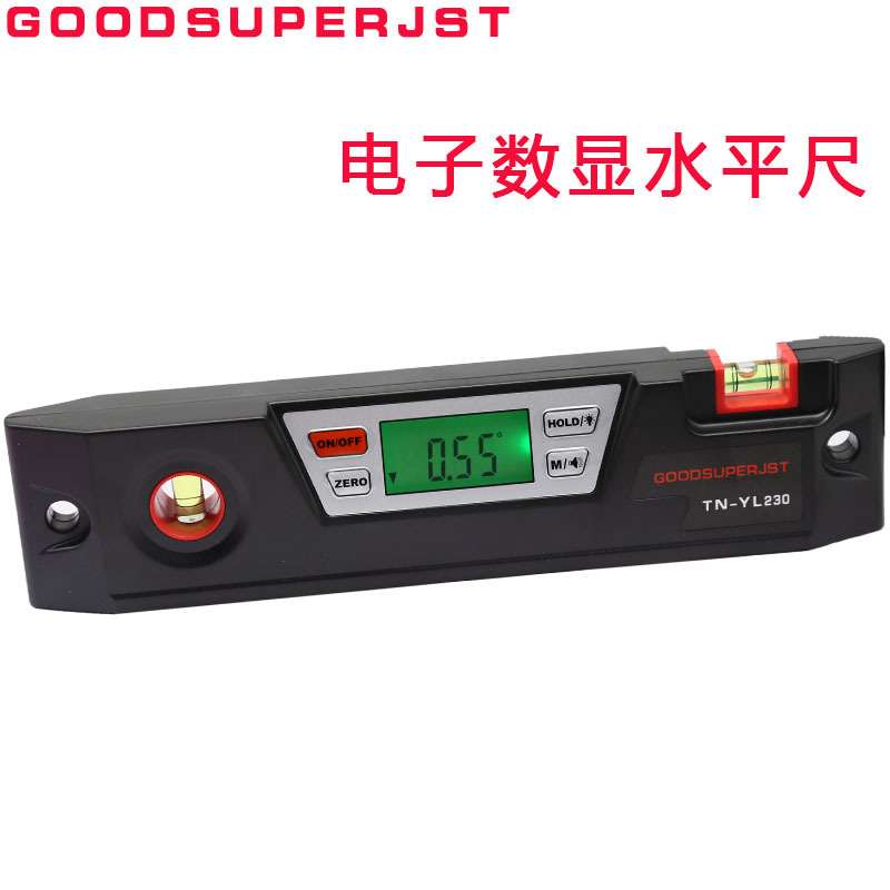 新款数显水平尺鱼雷式电子倾角仪数显角度尺230坡度尺带磁带背光