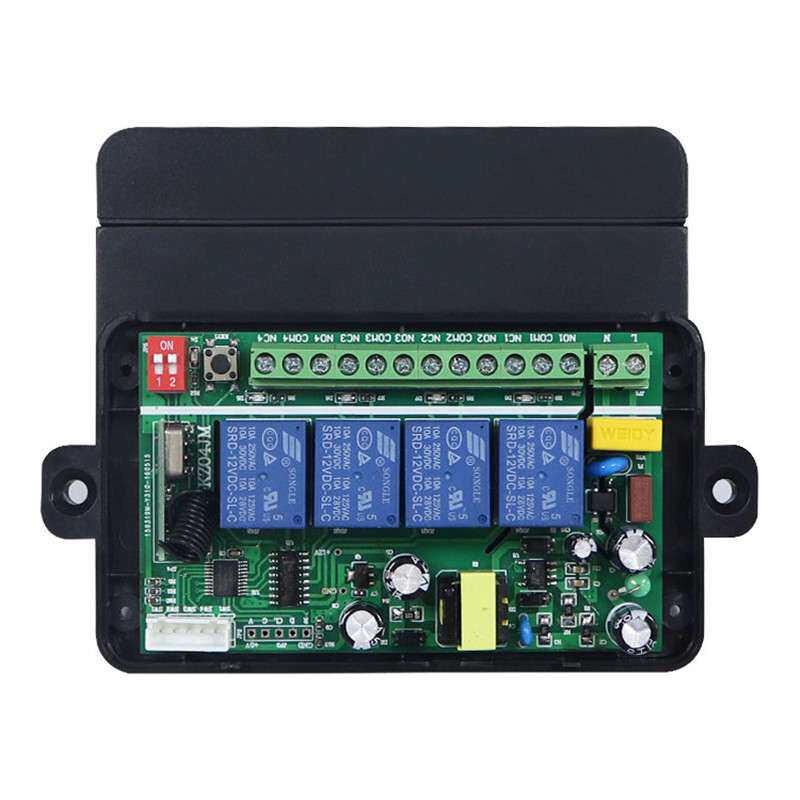 滑盖金属四键遥控110V220V4路灯具电源箱窗帘电机正反转控制开关