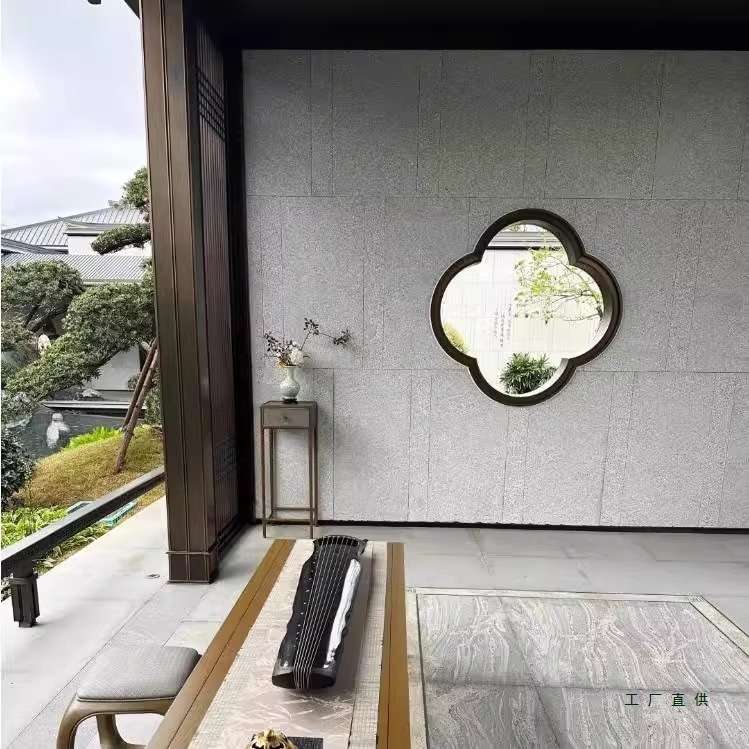 宋式美学梅花窗茶室实木复古海棠小轩窗家用墙面装饰新中式花窗图片