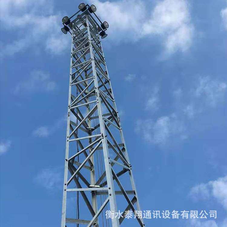 21.5米升降灯塔铁路站场投光灯塔格构式热镀锌灯塔架固定灯塔