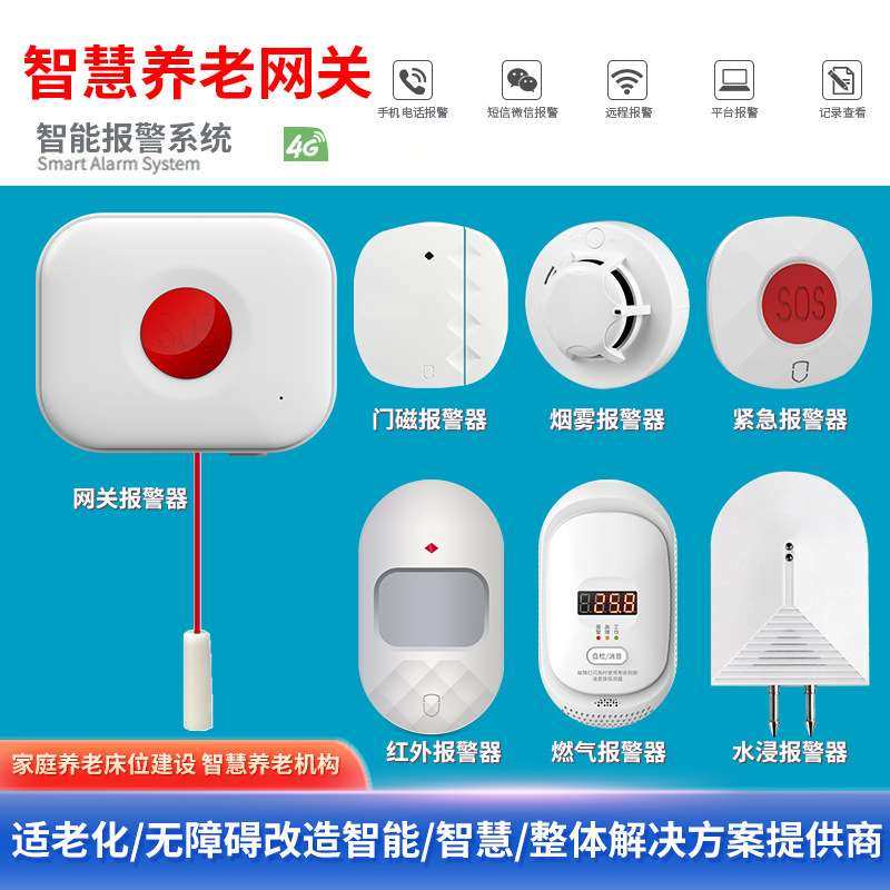 智慧养老4G网关家用套装养老院报警器主机系统平台适老化智能家居,鲜花速递/花卉仿真/绿植园艺,割草机/草坪机,淘宝优惠券,粉丝福利购,淘宝优惠卷