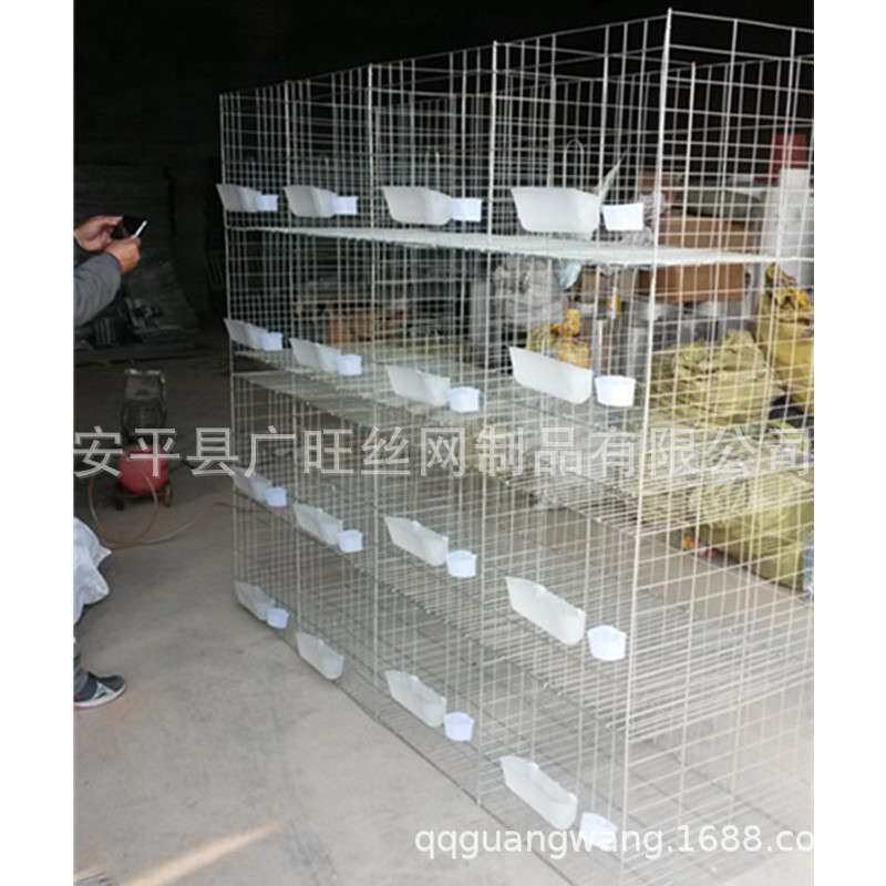 广旺丝网 厂家鸽笼4层16位加粗鸽笼 鸽笼全套配件 电镀锌铁丝鸽笼