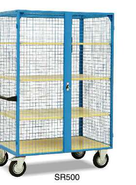 厂家供应 虎力搁板推车 SR500四层货物物流多用途平板手推车