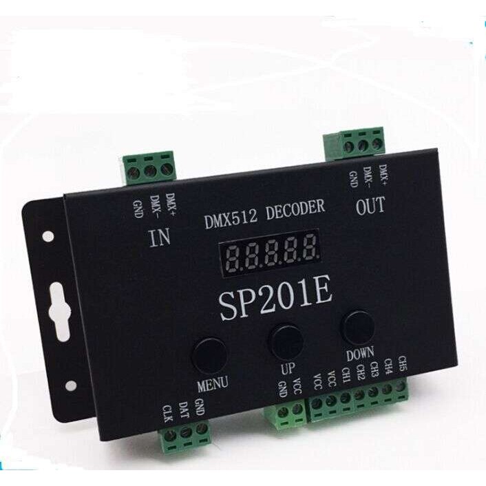 SP201E 幻彩控制器 DMX512解码器 支持3072个通道 兼容多种IC