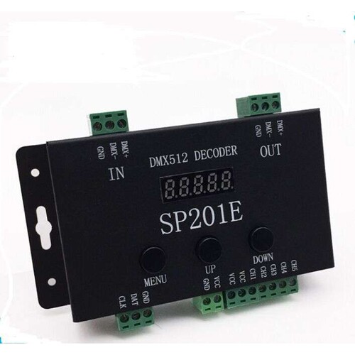 SP201E 幻彩控制器 DMX512解码器 支持3072个通道 兼容多种IC