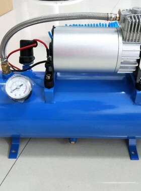 汽车改装气泵12V 120psi 蓝色6L气罐空气压缩机 车载充气泵