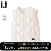 中大童鸭绒背心童装 GROUNDZERO儿童羽绒马甲女童秋冬2026新款