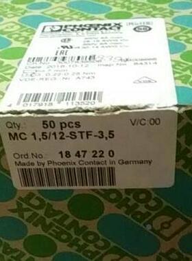 询价phoeix菲尼克斯凤凰现货原装正品MC 1.5/12-STF-3.5全新18472