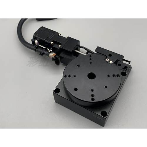 【铛裆机械】电动工作台 步进电机转台 台面尺寸79mm 中空旋转台