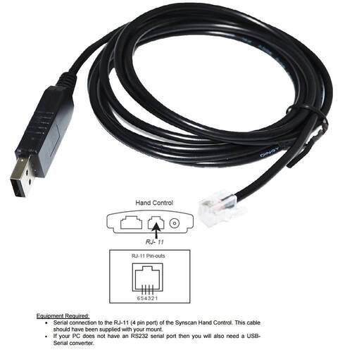 询价FTDI USB转RJ11 RJ12 6P4C SKYWATCHER信达 SYNSCAN HC手柄控