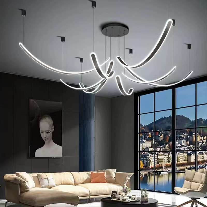 家具展厅灯客厅大堂吊灯现代个性别墅复式楼展厅创意商用led灯具