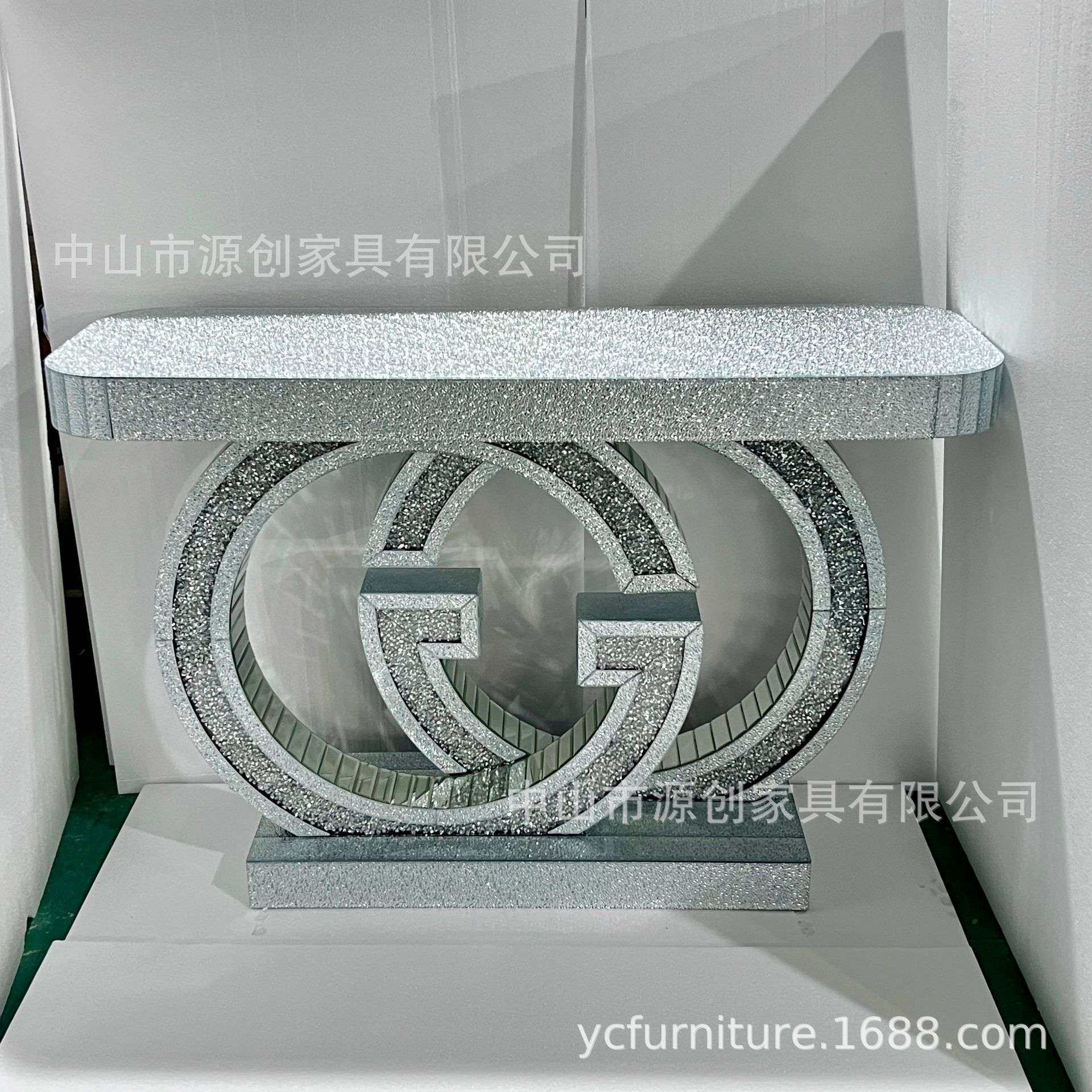 现代简约镜面家具 玄关桌 玄关台 欧式条案 隔断景台镜面外贸供货