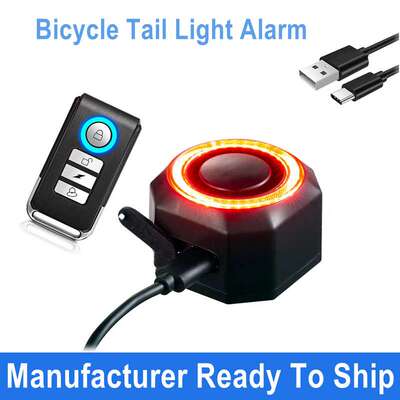 Auto-Bright LED Cycle Light Rechargeable Vehicle Anti-theft
