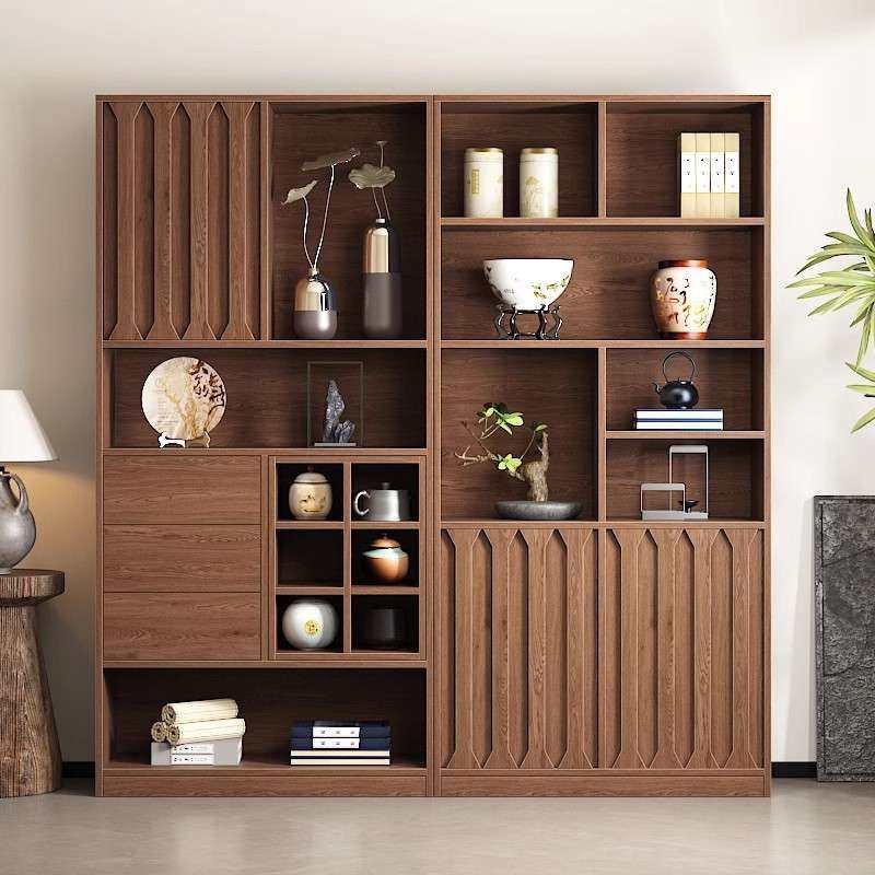 复古博古架实木新中式展示柜客厅茶具茶杯收纳置物架茶柜多宝阁家,鲜花速递/花卉仿真/绿植园艺,割草机/草坪机,淘宝优惠券,粉丝福利购,淘宝优惠卷