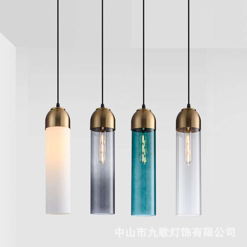 轻奢设计师个性橱窗灯样板房餐厅吧台小吊北欧现代简约玻璃长吊灯