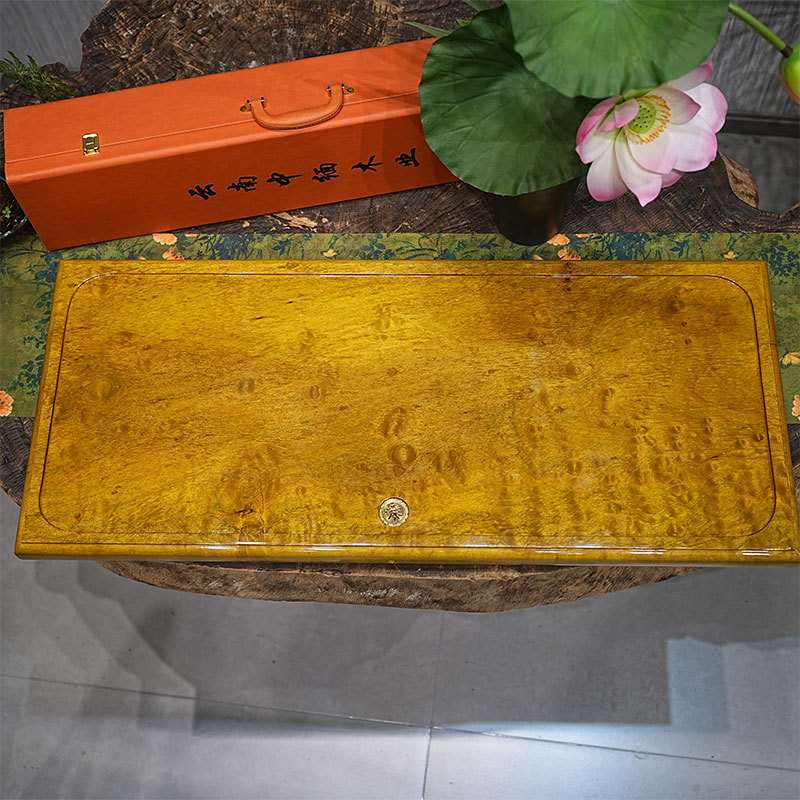 黄金樟树瘤龙胆整体实木茶盘HJZ-08007