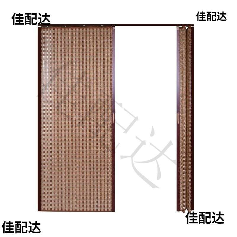 竹帘子折叠竹推拉门竹帘门隔断家用竹门帘客厅遮阳门帘商场竹门帘