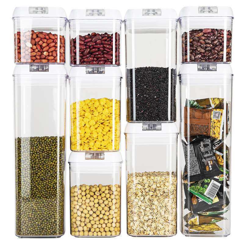 透明九件套方形塑料储物食品收纳盒便携易扣杂粮干果防潮密封罐,鲜花速递/花卉仿真/绿植园艺,割草机/草坪机,淘宝优惠券,粉丝福利购,淘宝优惠卷