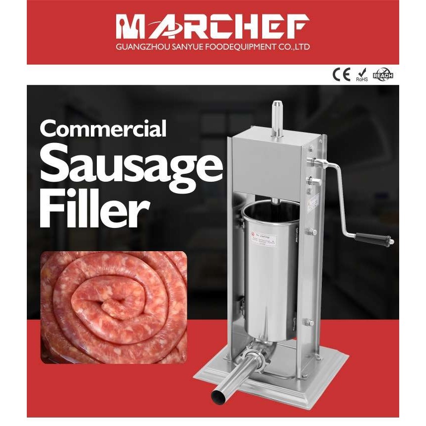 家用商用豪华款不锈钢灌肠机手摇灌香肠器手动灌腊肠火腿肠工具