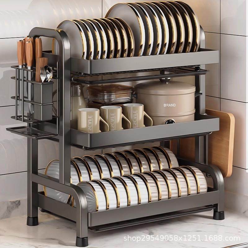家用碗碟收纳架厨房多功能放碗架置物架碗盘碗柜沥水架碗筷收纳盒,厨房/烹饪用具,抹布架/厨房清洁收纳架,淘宝优惠券,粉丝福利购,淘宝优惠卷