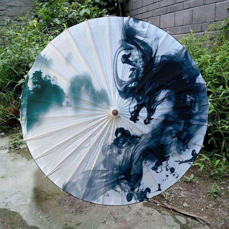 油纸伞防雨防晒古典汉服舞蹈道具装饰桐油伞男实用古风【水墨风】