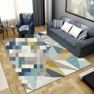 厂家茶几客厅卧室3印花地毯床边地垫毡子可水洗现代简约混纺