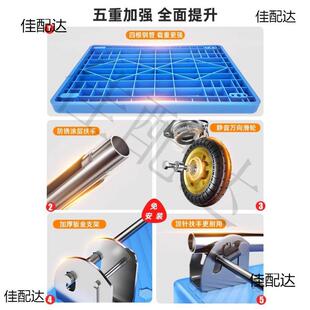 小推车拉货带围栏平板车搬运车带护栏手推车家用小拉车可折叠拖车