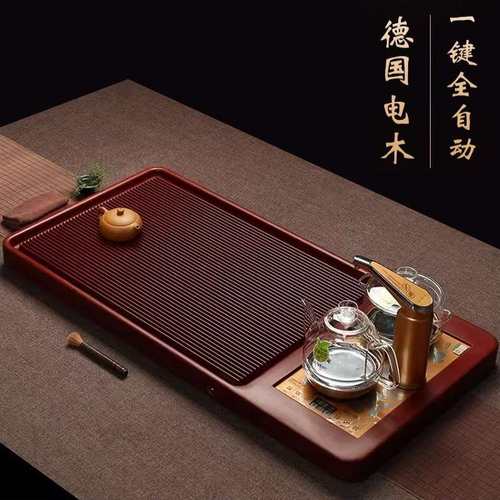 德国电木茶盘家用茶盘套装带电磁炉全自动一体泡茶具简约茶台大号