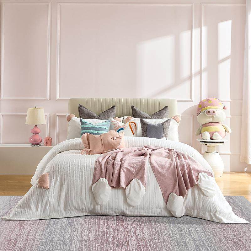 现代样板间简约女孩儿童软装床品多件套青少年家具展厅床上用品,鲜花速递/花卉仿真/绿植园艺,割草机/草坪机,淘宝优惠券,粉丝福利购,淘宝优惠卷