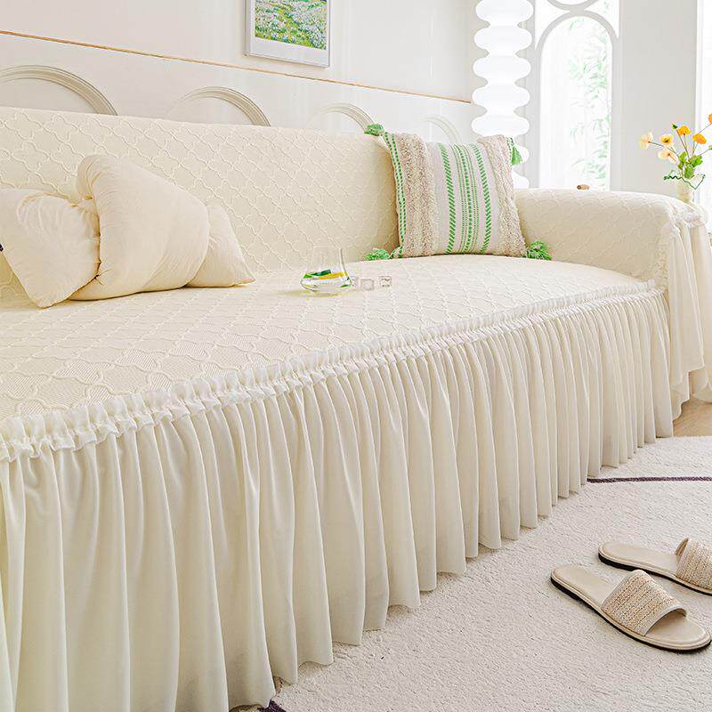 2025新款奶油风夏季冰丝沙发盖布夏凉防猫抓全盖套罩通用防滑盖巾