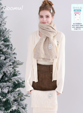 bioomul《Snowman系列》“Neve的围巾”原创雪人羊毛混纺秋冬保暖