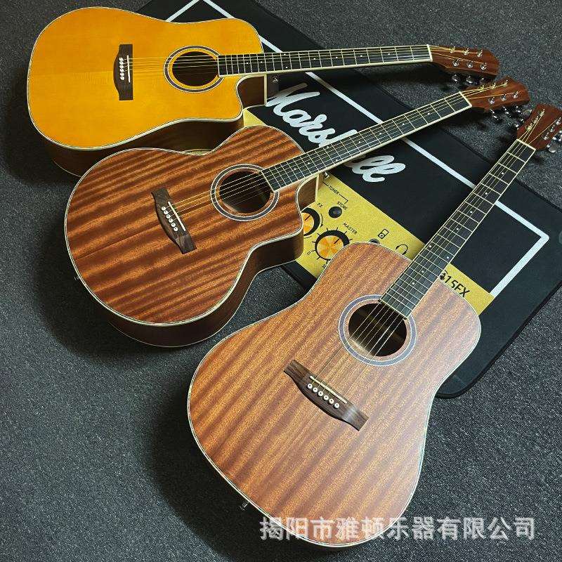 厂家直销现货沙比利云杉41寸40寸民谣木吉他初学者乐器guitar