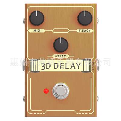 3D DELAY NASCAR延时效果器 增益失真过载压缩颤音 电吉他效果器