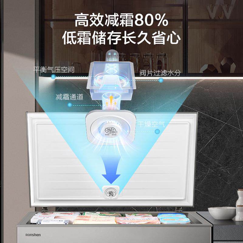 容声300升冰柜大容量家用商用冷柜能效节能减霜冷藏冷冻冰箱