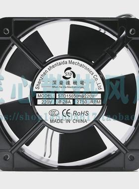 深台达机电 STD15050HB220V 0.26A 2750RPM 15厘米轴流风扇