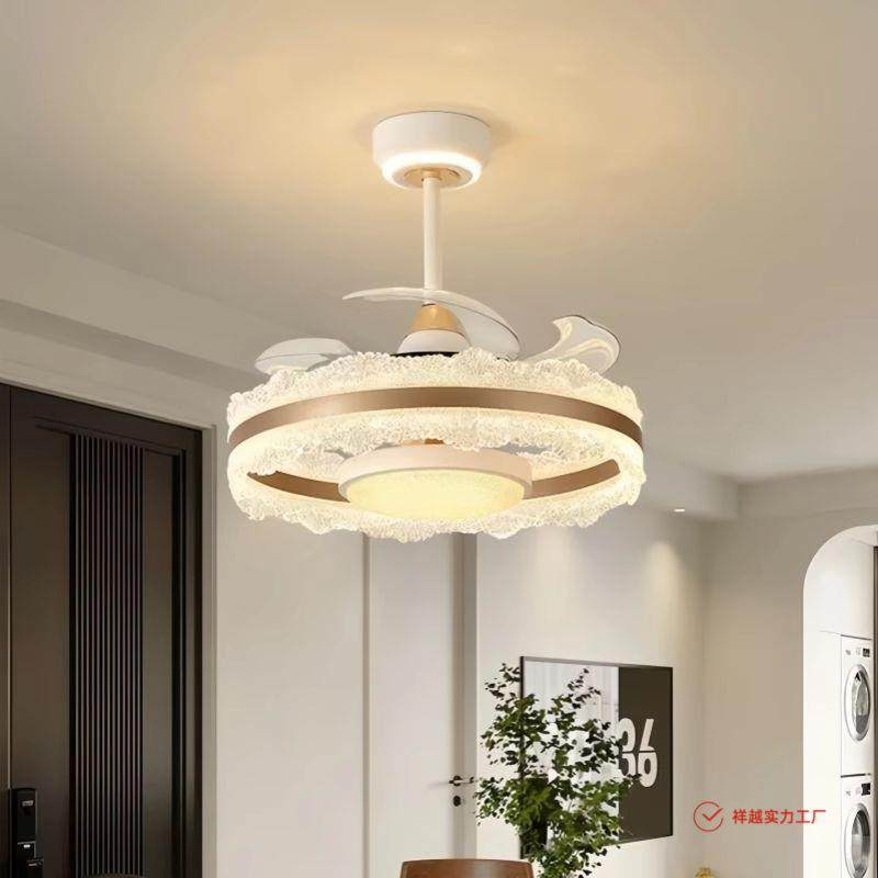 客厅风扇灯现代轻奢大厅吸顶主灯带风扇一体家用卧室房间全屋灯具