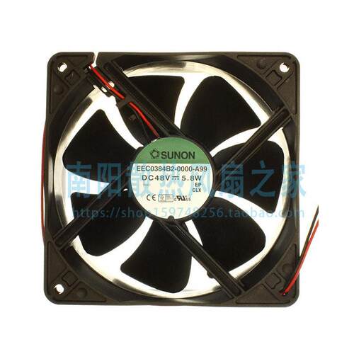 Sunon/建准 EEC0384B2-000U-A99 FAN AXIAL 120X38MM 48VDC 风扇