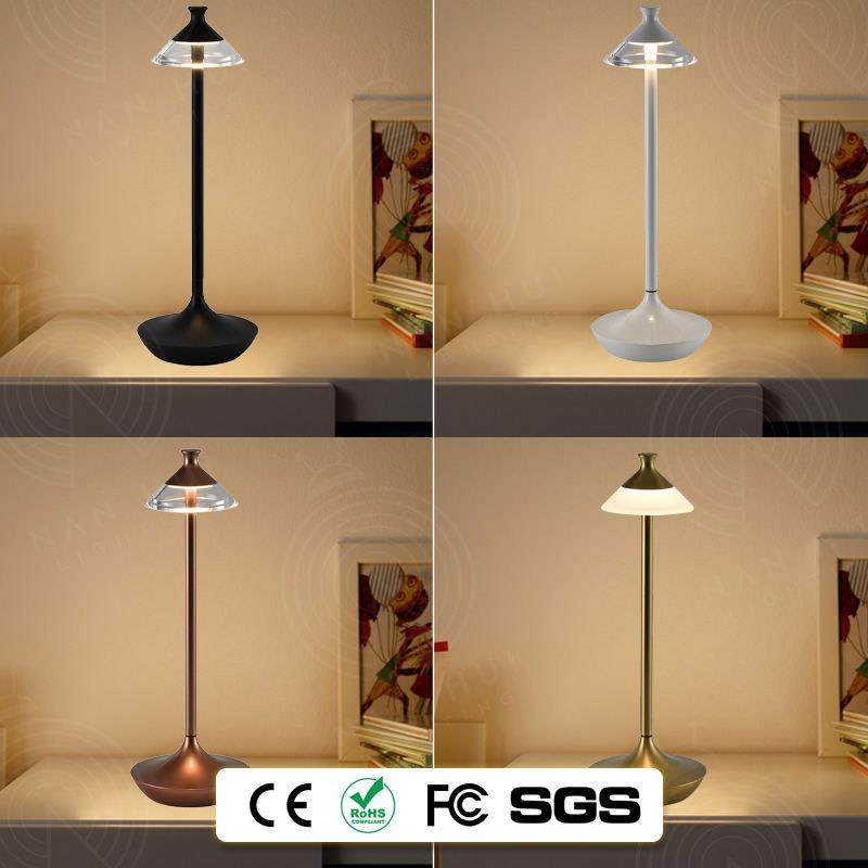 2024新款尖顶触控LED台灯简约现代充电氛围小台灯跨境亚马逊货源