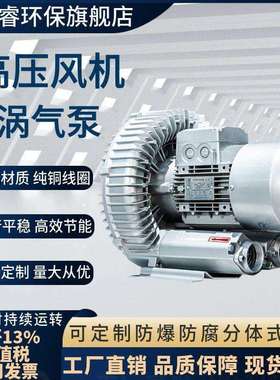 RB-810-H07 /4.3KW真空吸附漩涡式鼓风机清洗机干燥设备高压风机