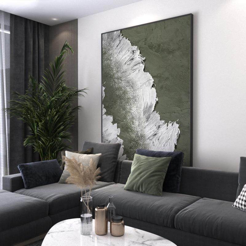 绿色入户玄关装饰画抽象海浪客厅落地画民宿壁画走廊过道墙面挂画,鲜花速递/花卉仿真/绿植园艺,割草机/草坪机,淘宝优惠券,粉丝福利购,淘宝优惠卷