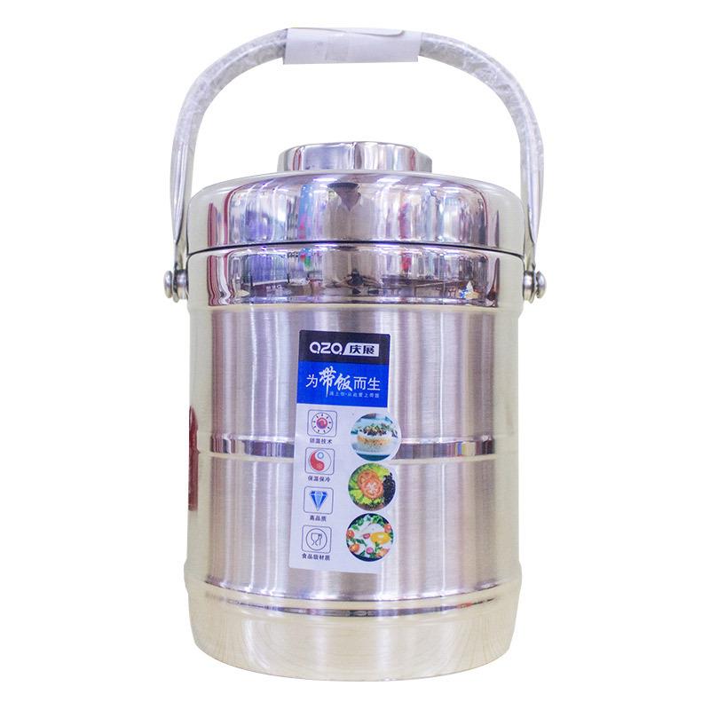 庆展PQ15-60S1.5L直型双层保温提锅饭盒上班便携快餐桶便当保温桶