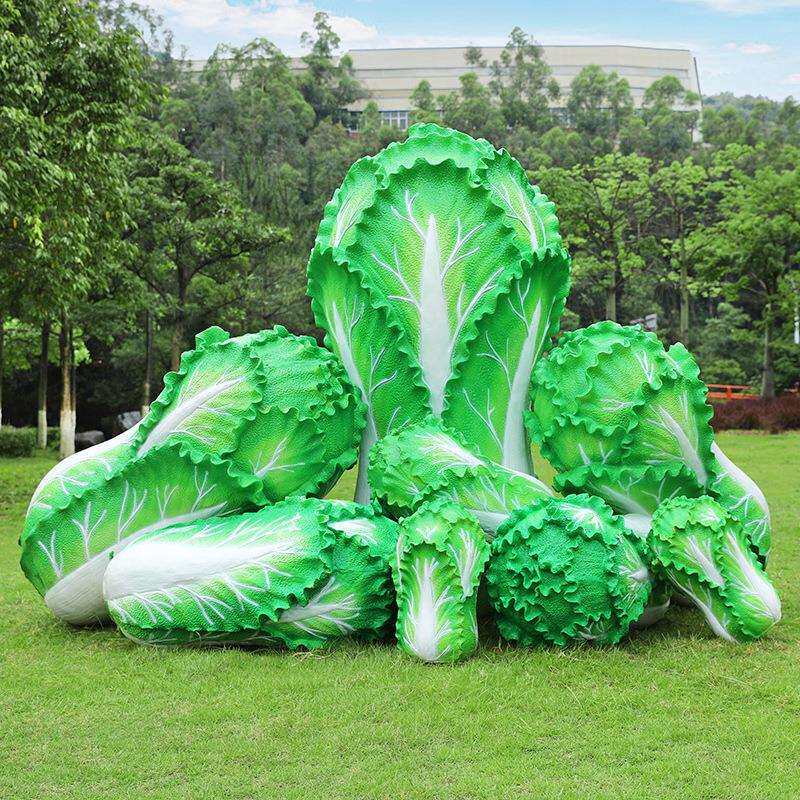 玻璃钢仿真蔬菜雕塑户外大型白菜摆件商场美陈装饰品园林景观小品