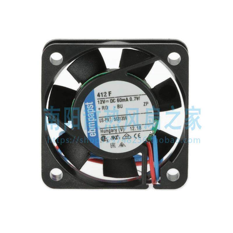 ebm-papst 412F FAN AXIAL 40X10MM 12V WIRE 60mA 0.7W 散热风扇