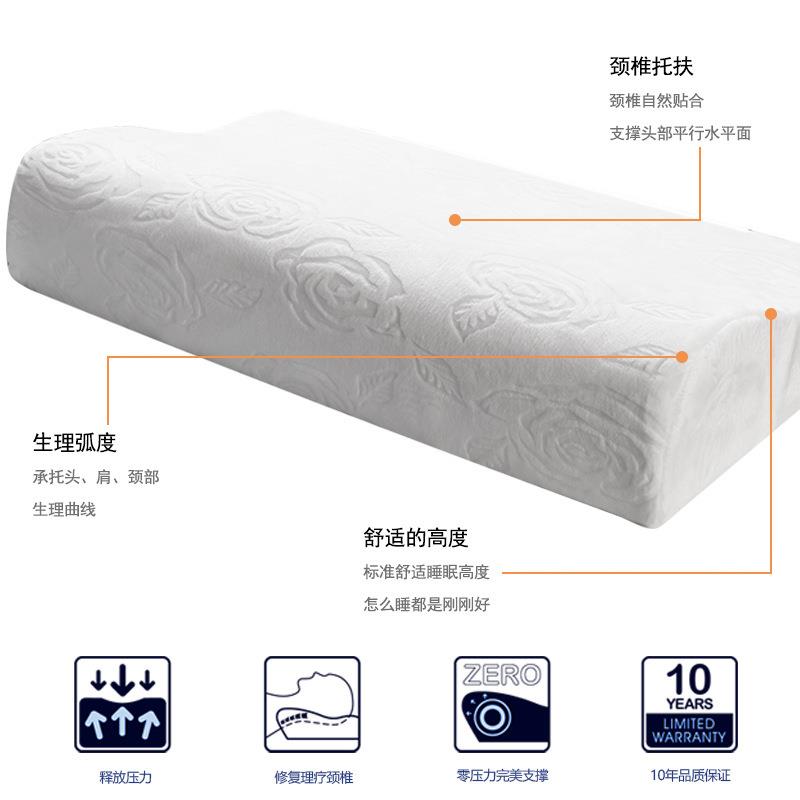 泰国原液进口乳胶枕头护颈椎助睡眠家用成人睡眠宿舍橡胶枕芯透气