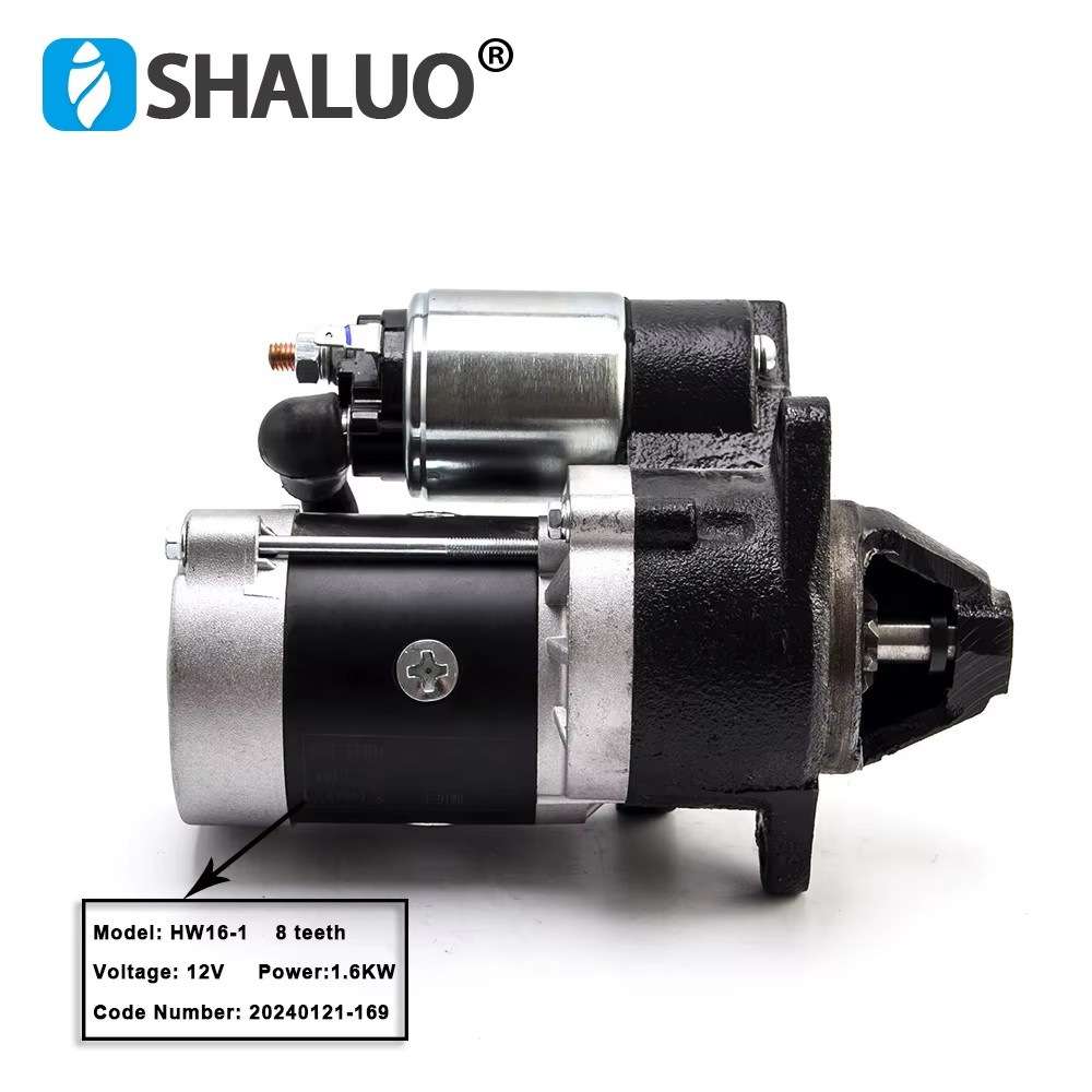 HW16-1 8T 12V 1.6KW 发动机起动马达 8 齿轮齿马达起动器